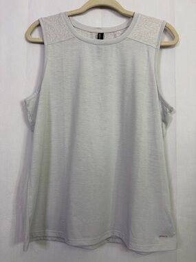 Active Tank Mesh Animal Print Mondetta Light Gray Sleeveless Women's Top